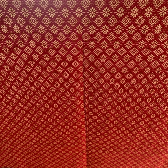 Beautiful Fringed Fabric Panel From Thailand - Picture 3 of 5